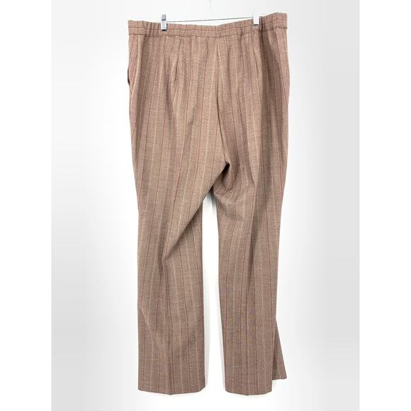 Voyage By Marina Rinaldi Trouser Pants Womens Apx Size 18 Maroon Stripe - Picture 2 of 5